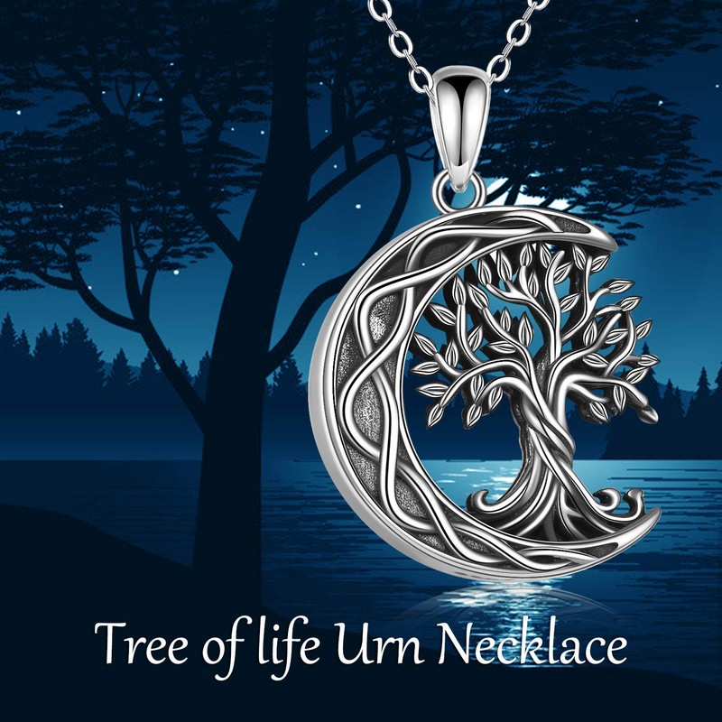 ONEFINITY Tree of Life Urn Necklaces for Ashes Sterling Silver