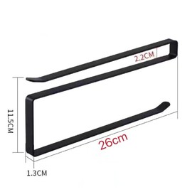 HIGHROCK Kitchen Paper Towel Roll Holder, Paper Roll Holder, Cabinet Paper Towel Racks, No Drilling Paper Holder for Kitchen Bathroom (Black)