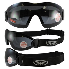 Global Vision Shatterproof UV400 Jockey Goggles For National Hunt or Point to Point Riding Complete With Storage Pouch & Lens Cleaning Cloth
