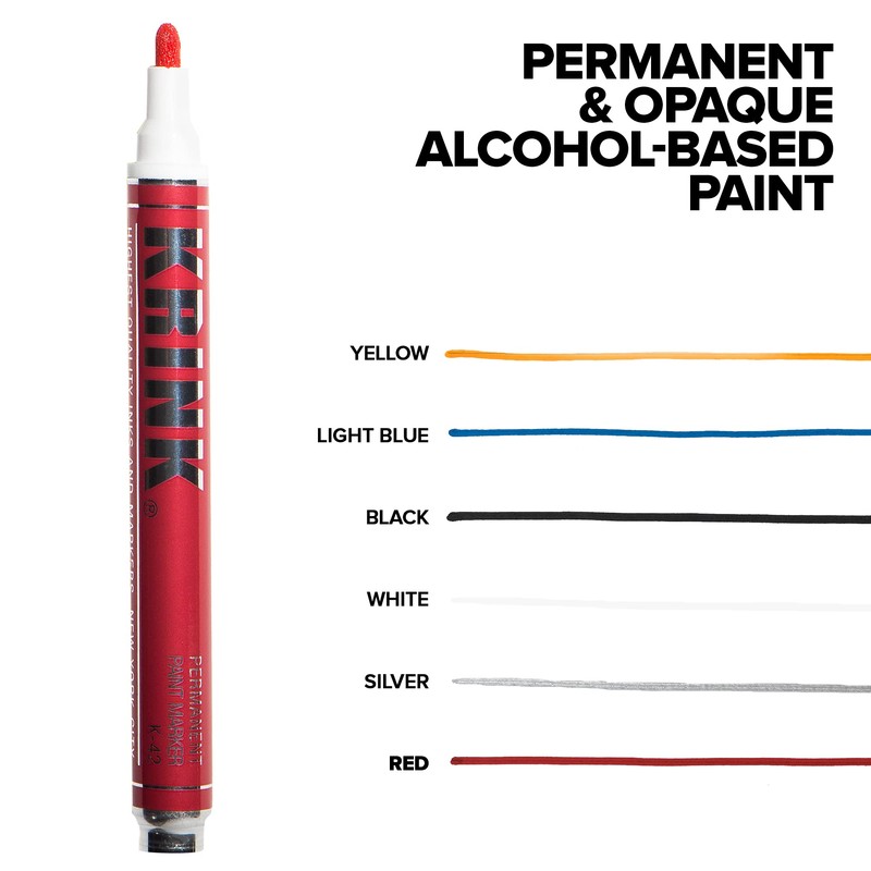 Krink K-42 6 Piece Paint Marker Set - Vibrant and