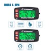 Runleader Digital Gas Engine Tachometer, Hours & RPM Record,Backlight Hour