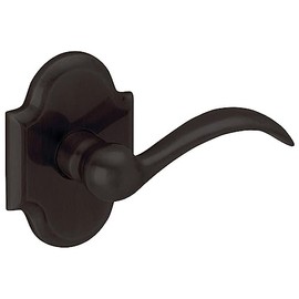 Baldwin 5452V.MR Pair of Beavertail Estate Levers Without Rosettes, Oil Rubbed Bronze