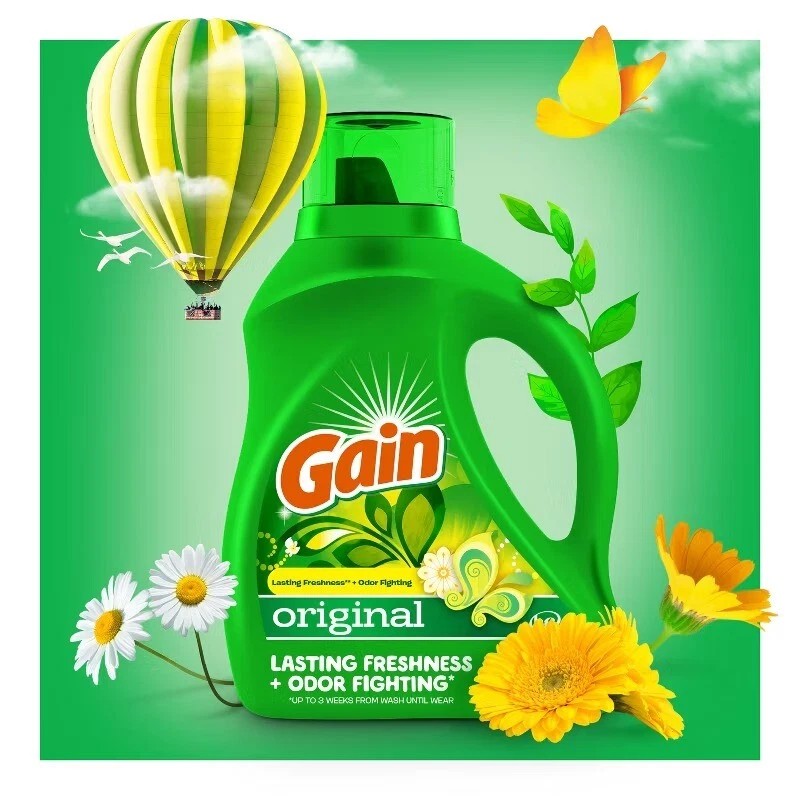 Gain + Aroma Boost Original Scent HE Compatible Liquid Laundry