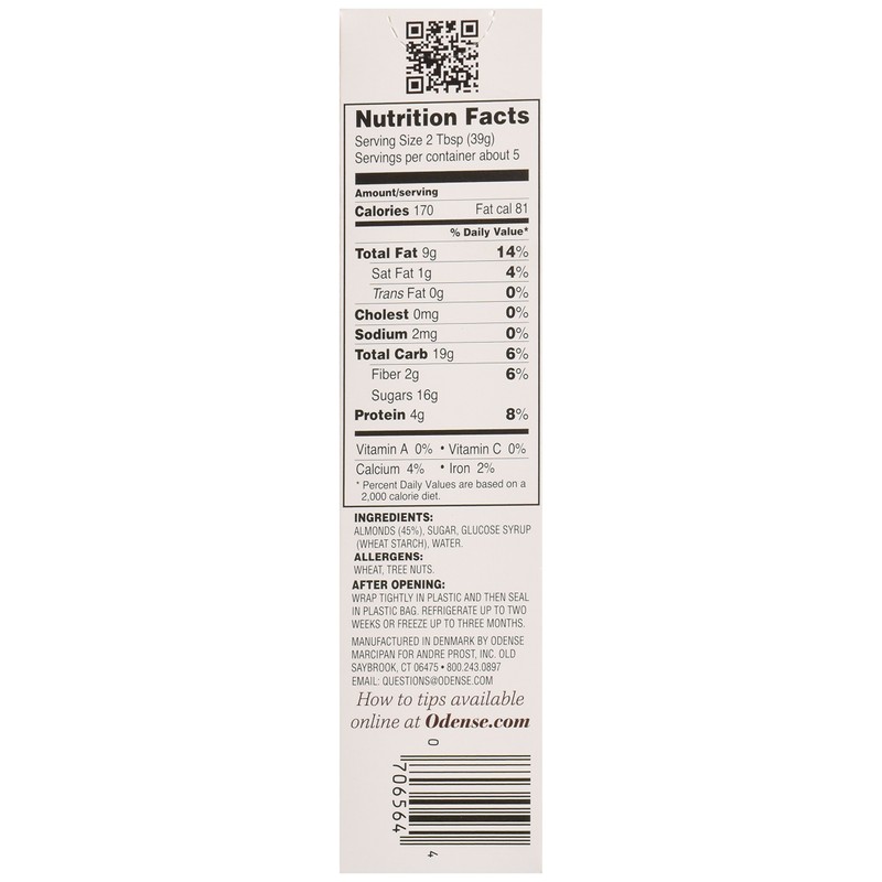 Odense Pure Almond Paste, 7 oz.