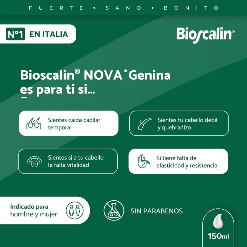 Bioscalin Nova Genina Strengthening Conditioner Promotes Well-being of Hair and