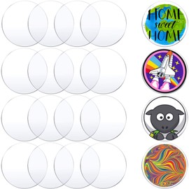 8 Pieces Clear Acrylic Panels Round Acrylic Discs 1/12 Inch Thick Acrylic Plate Transparent Acrylic Board for DIY Craft Project Sign Picture Frame Display (6 Inches)