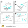 19 Inch Shower Head Extension Arm, Upgrade Flexible Height &