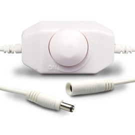LED Rotary Controller (Dimmer) White 2A Max. 48 Watt Round Connector