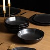 Stone Lain Baskerville 12-Piece Dinnerware Set Stoneware, Black
