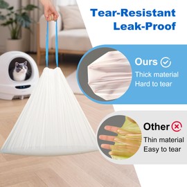 100 Count litter bags for Litter Robot 4 and 3, Leak Proof Replacement Litter Bags, Durable Waterproof Litter Bags, 26.4 in. x 23.6 in.