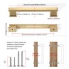 TUNNY 10 Pack Classic Rectangle Solid Cabinet Handles-5"/128mm Screw Spacing