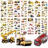 Deen Stickers Children 14 Sheets,3D Puffy Kids Excavator Stickers, Engineering Vehicle Children Reward Stickers Boys Party Bag Fillers Birthday Favors Supplies Rewarding Gifts (TZ-S005),17*7cm