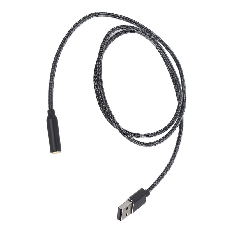 USB Sound Card USB to 3.5mm Jack Sound Adapter External