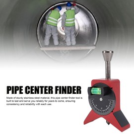 Pipe Center Finder, Stainless Steel Pipe Fitting Tools Universal Center Finder Tool, Pipe Marker Centering Tool with Y-Type Base Fitted and Dial Bubble Protractor for Pipe Fitters