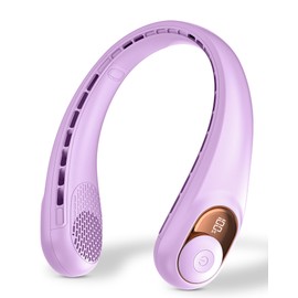 Neck Fan, Personal Fan with LED Display, USB-C Rechargeable, 5200mAh-Battery, 3-Speed Adjustment & Whisper-Quiet Operation, Perfect for Home, Travel, Sports