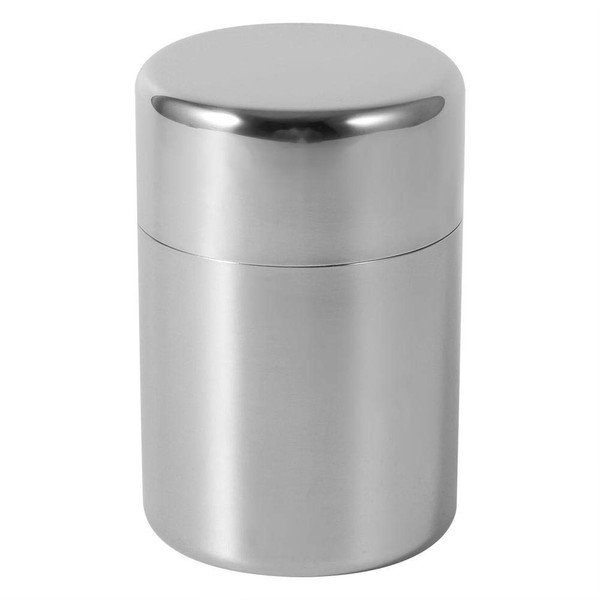 Tea Storage Container, Stainless Steel Mini Tea Tin Box Coffee Sugar Food Drying Storage Canister, Tight Fit, Fishing, Camping, Adventure, Household Sliding Lid (S)