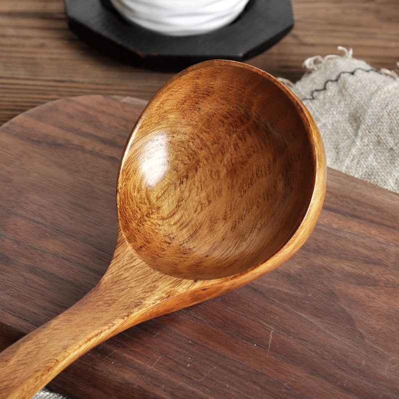Wooden Ladle. Long Handle Ladle Utensils for Soup.Handmade for Kitchen