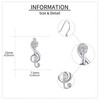 Music Note Earrings Sterling Silver Microphone Treble Music Dangle Drop