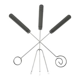 Maxmoral 3PCS Candy Dipping Tools Chocolate Dipping Fork Spoons Set, Culinary Decorating Spoons and Candy Dipping Tools for Decorative Plates Chef Art Pencil Chef Spoon