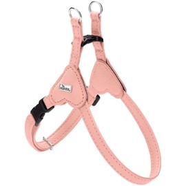 HUNTER SOHO MINI Dog Harness, Colour: Light Pink, Cowhide Leather, Soft & Supple, Gentle on Fur, Lightweight, for Small Dogs and Puppies, Made in Germany, Size: XS-S