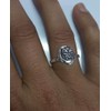 Sterling Silver Plated Alloy Owl with Crescent Moon Women's Ring
