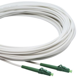 Conectra® - Fibre Optic Cable | OS2 | LC/APC to LC/APC | White | Ideal for Home Networks | Suitable for Deutsche Telekom, Vodafone, 1&1, German Fibre Optics and Many More (Length 3 Metres)