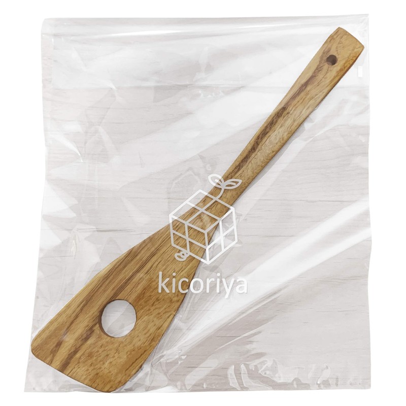 kicoriya Wooden Spatula, Perforated, For Cooking, Cooking, With S-Shaped Hook,