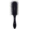 Flair Men's 9 Row Solid Nylon Pins Hair Brush Black