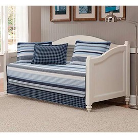 Fancy Linen 5pc Daybed Set Elegant Stripes Blue White New # Elegant Stripe
