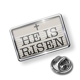 NEONBLOND Pin He is Risen Religious Easter Cross Neutral