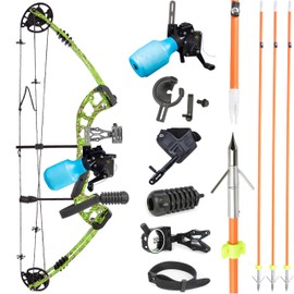 Bowfishing Compound Bow Kit with Bowfishing Reel, Bow Fishing Arrows,30-55Lbs,Left/Right Hand Bow for Adult/Youth Fishing Hunting