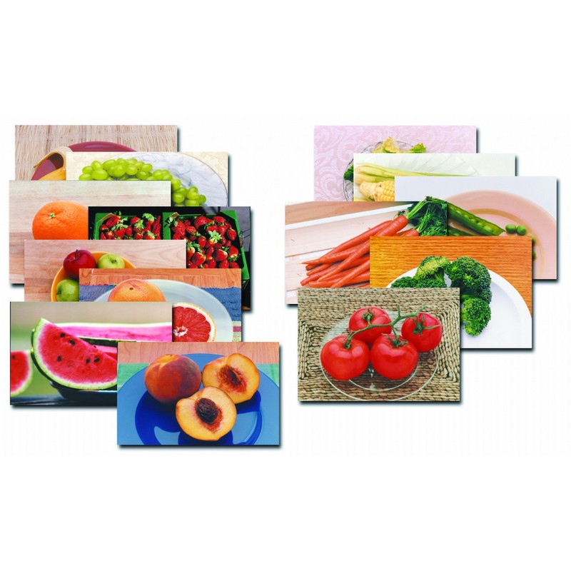 Fruits & Vegetables Posters Real Photo Classroom Decorations for Preschool