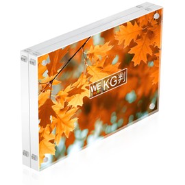 WeColor® Acrylic Photo Frame, Magnetic Frame, Double-Sided Transparent, Strong Magnet, Tabletop, Postcard, Award Certificate, Poster Display, Horizontal & Vertical, Eligible Invoice Issued (5.0 x 4.0