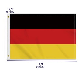 2×3 FT Germany Flag, Medium 60×90 150D german Outdoor Banner,Double Side Printing American Decor For Patio Garden With Brass Gromment