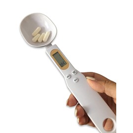 SQUADO - Spoon Scales for Food, Digital Spoon Scale, Spoon Scales for Weighing, Digital Ingredient Scale, Measuring Spoon Scale (0.1g/500g)