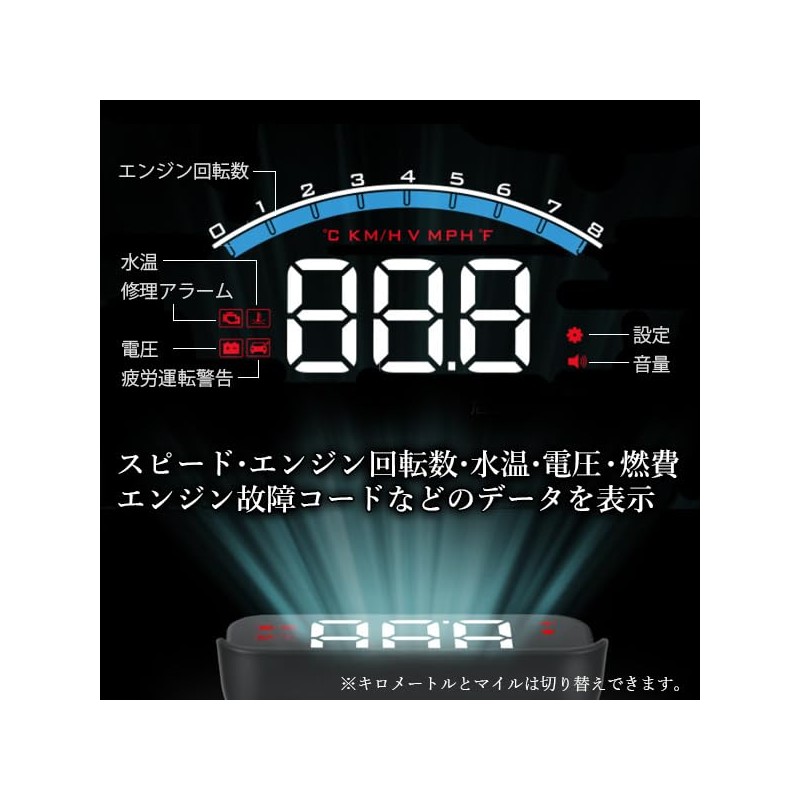 Remarks Japan Head-Up Display HUD Navigation Mount Car Speedometer Digital