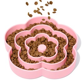 VETRESKA Slow Feeder Dog Bowls, Silicone Dog Puzzle Bowl for Healthy Eating, Puppy Slow Feeder Bowl Anti-Choking, Flower Bowls Ideal for Large Breed/Medium/Small Dogs & Cat