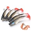 5Pcs Fishing Lures,3D Eyes Soft Fishing Lure Single Hook Baits