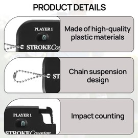 DONOONIS Set of 2 golf hand counters, golf scorer counter, golf result counter, stroke counter, counter clicker, score counter, golf result indicator, golf score counter with key chain, score counters