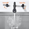 RULIA Kitchen Faucet, 2 Handles Kitchen Sink Faucet, 3 Holes