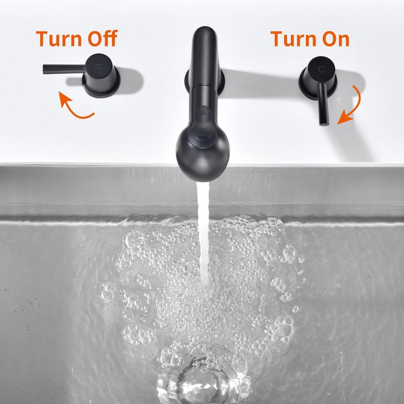 RULIA Kitchen Faucet, 2 Handles Kitchen Sink Faucet, 3 Holes