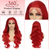 Red Lace Front Wigs Human Hair Pre Plucked With Baby