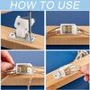 Jetec 6 Pieces White Roman Shade Cord Lock Dual Brass