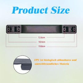 Pack of 2 Suitcase Handles, Replacement Suitcase Handle for Andy Luggage, Suitcase Accessories, Plastic Luggage Handles with Zinc Alloy, Ergonomic Non-Slip for Travel Suitcases (Black)