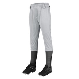 QBK 2T/3T/4T/5T to Youth Toddler Boys Knicker Baseball Pants Girl Softball Pants Kids Tee Ball Pants (Light Grey L)
