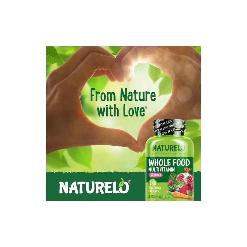 NATURELO Whole Food Multivitamin for Women | 240 Capsules |