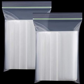 100 Grip Seal Bags 150 x 200mm Size| Resealable Zip Lock | 50 Micron Each Side Strong Clear Plastic Bags | Polythene Packaging Suitable for Food Storage, Jewellery, Nuts Etc (15 X 20 cm (6" X 8"))