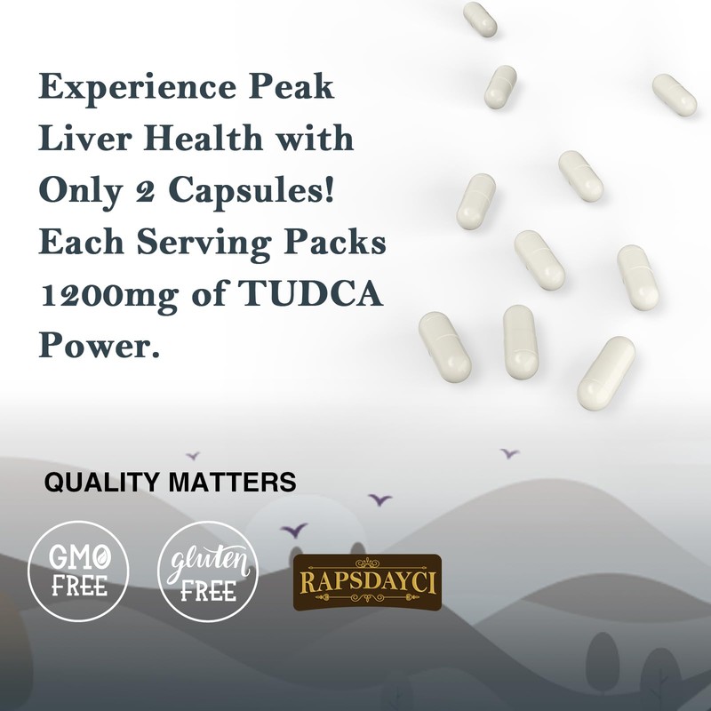 Ultra Strength TUDCA (1200mg Per Serving), 120 Capsules - Tauroursodeoxycholic