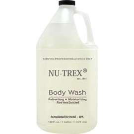 NU-TREX Hotel SPA Fitness Vacation Rental Body Wash (Coconut) Dye Free. 1 Gallon sealed Protection, Refill size.