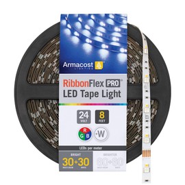 Armacost Lighting RibbonFlex Pro Multi-Color and White LED Tape Light 30 + 30 LEDs/m, 8.2 ft (2.5m) (623210)